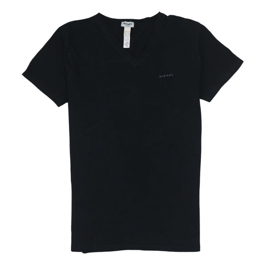 Diesel Men's Black V-Neck Slim Fit Short Sleeve T-Shirt M