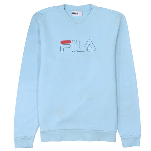 FILA Men's Blue XL Crew Neck Pullover Sweatshirt with Logo