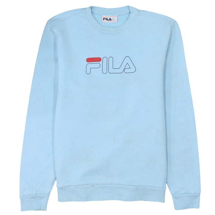 FILA Men's Blue XL Crew Neck Pullover Sweatshirt with Logo
