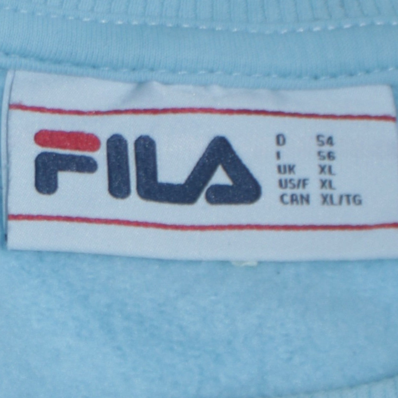FILA Men's Blue XL Crew Neck Pullover Sweatshirt with Logo