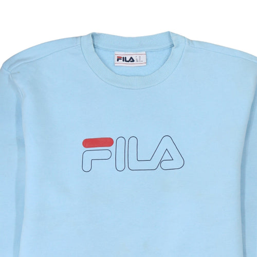 FILA Men's Blue XL Crew Neck Pullover Sweatshirt with Logo
