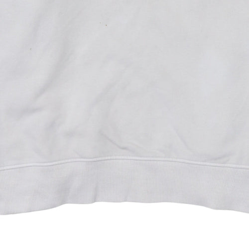 Ellesse Womens White UK 12 Pullover Sweatshirt Long Sleeve Cotton Blend