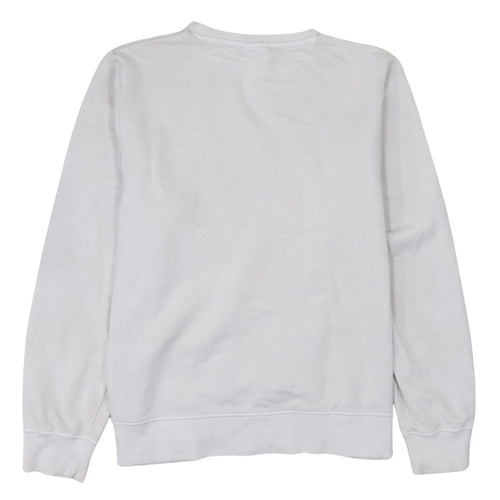 Ellesse Womens White UK 12 Pullover Sweatshirt Long Sleeve Cotton Blend