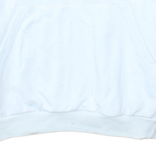 Adidas Boys White Pullover Hoodie Size 14-15 Years Essentials Logo Sweatshirt