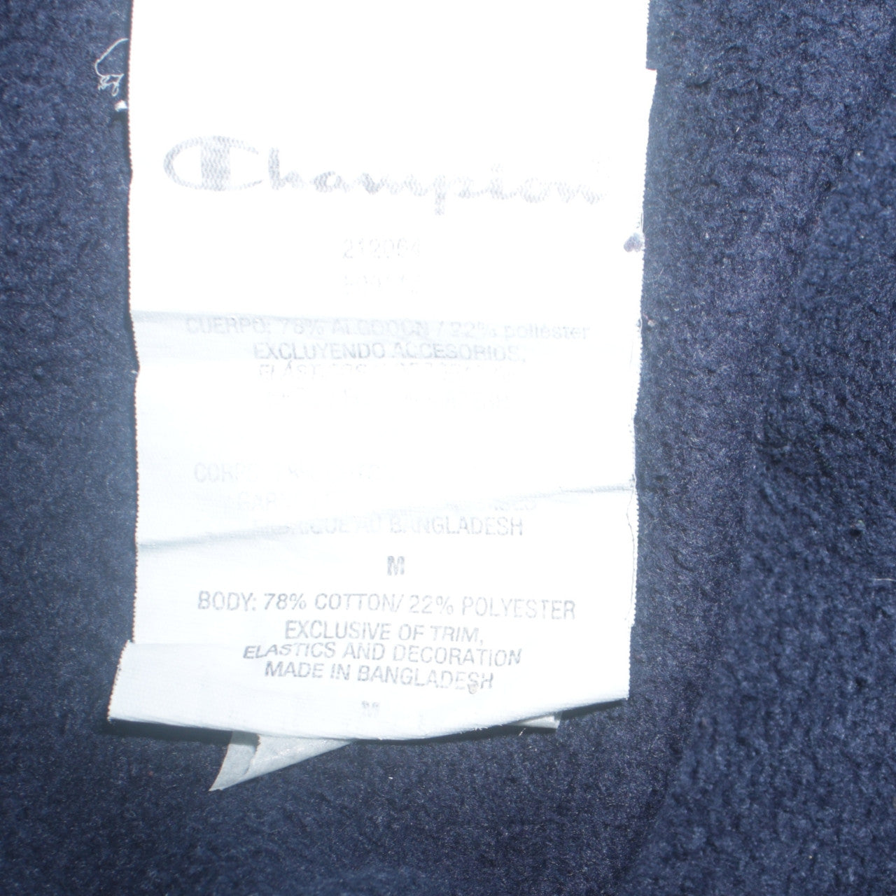Champion Men’s Blue Pullover Hoodie Medium Logo Fleece Sweatshirt