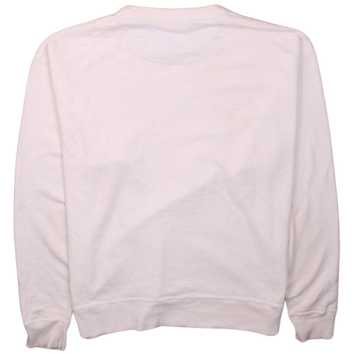 Champion Men's White Logo Crew Neck Pullover Sweatshirt L