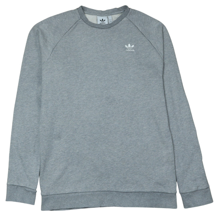 Adidas Men's Grey Crew Neck Pullover Sweatshirt Size S