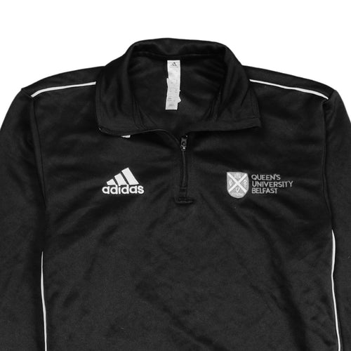Adidas Men's Black XS 1/4 Zip Pullover Sweatshirt Queen's University Belfast