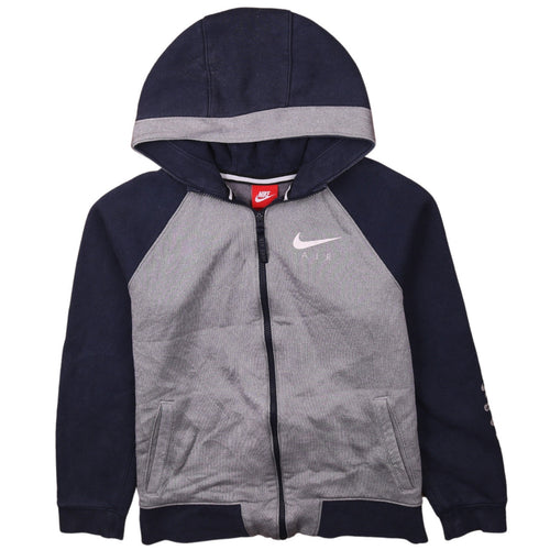 Nike Boys Grey & Navy Full Zip Hoodie XL (13-15 Years) Air Logo