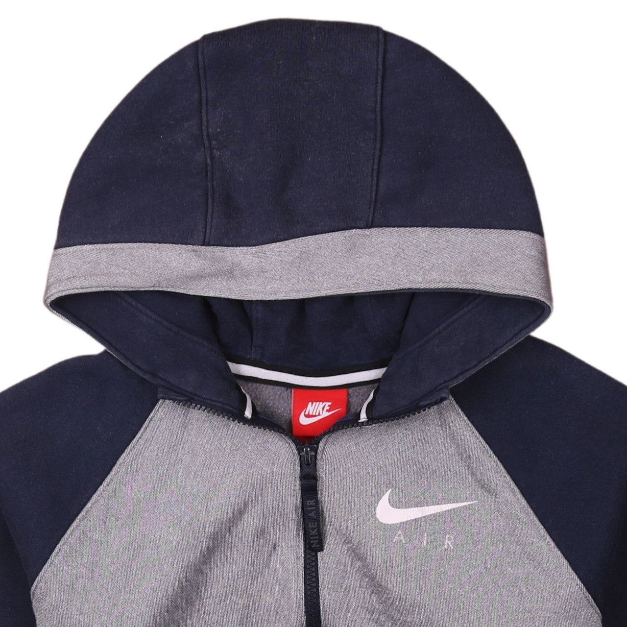 Nike Boys Grey & Navy Full Zip Hoodie XL (13-15 Years) Air Logo