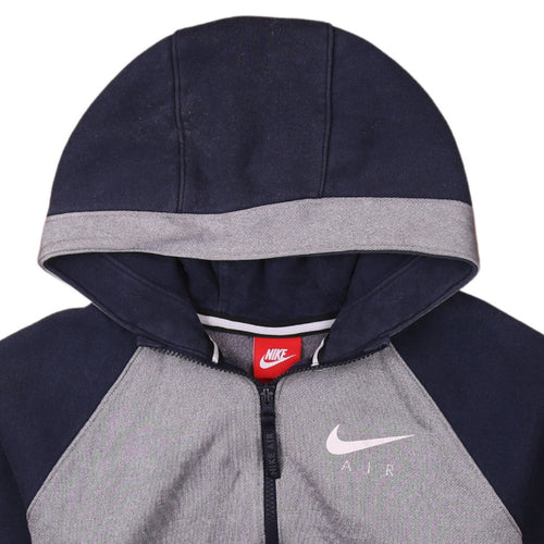 Nike Boys Grey & Navy Full Zip Hoodie XL (13-15 Years) Air Logo