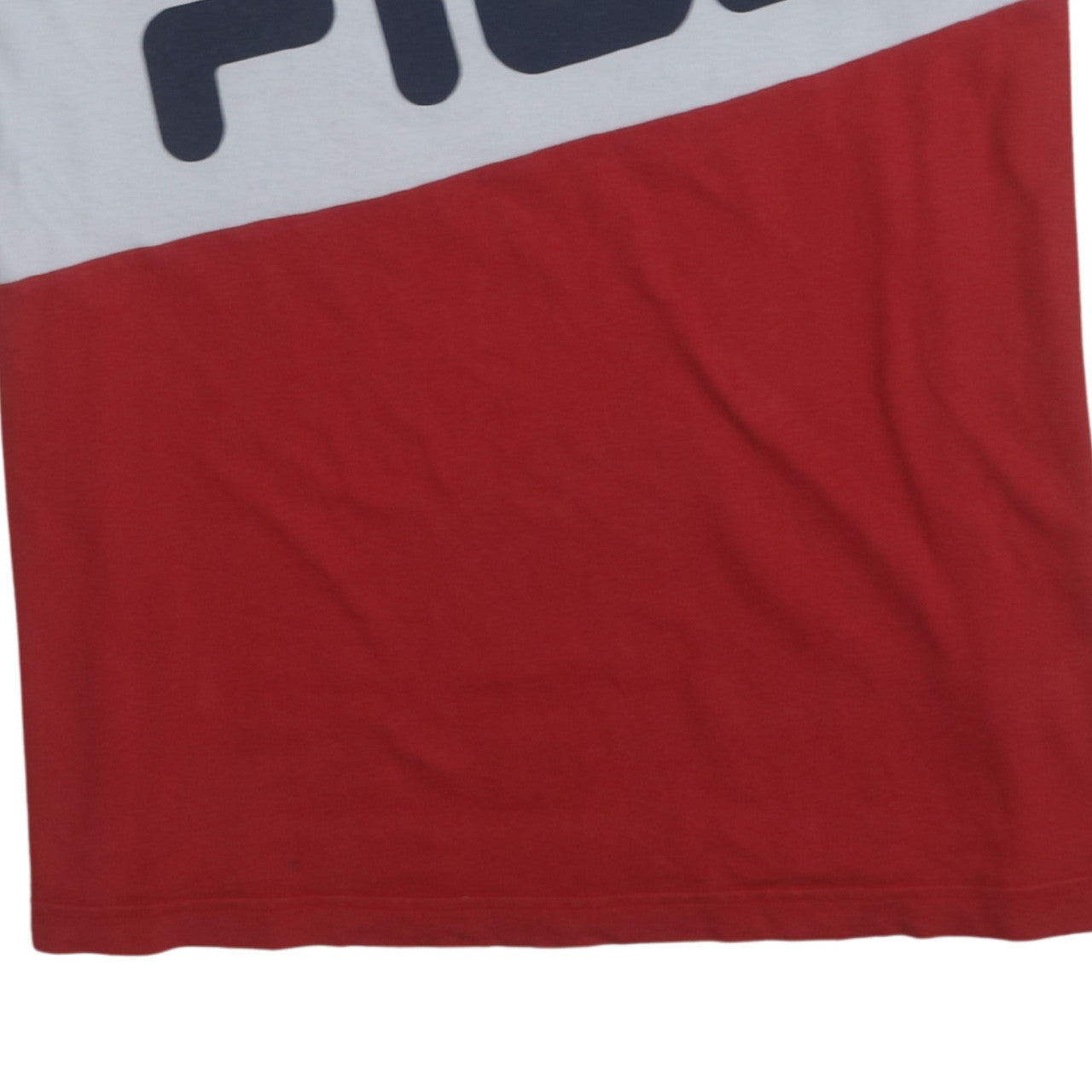 FILA Men's XL Multicoloured Colourblock Crew Neck Cotton T-Shirt