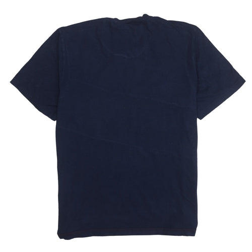 FILA Men's XL Multicoloured Colourblock Crew Neck Cotton T-Shirt