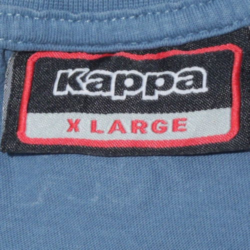 Kappa Men's Blue XL Crew Neck Graphic Logo Sports T-Shirt