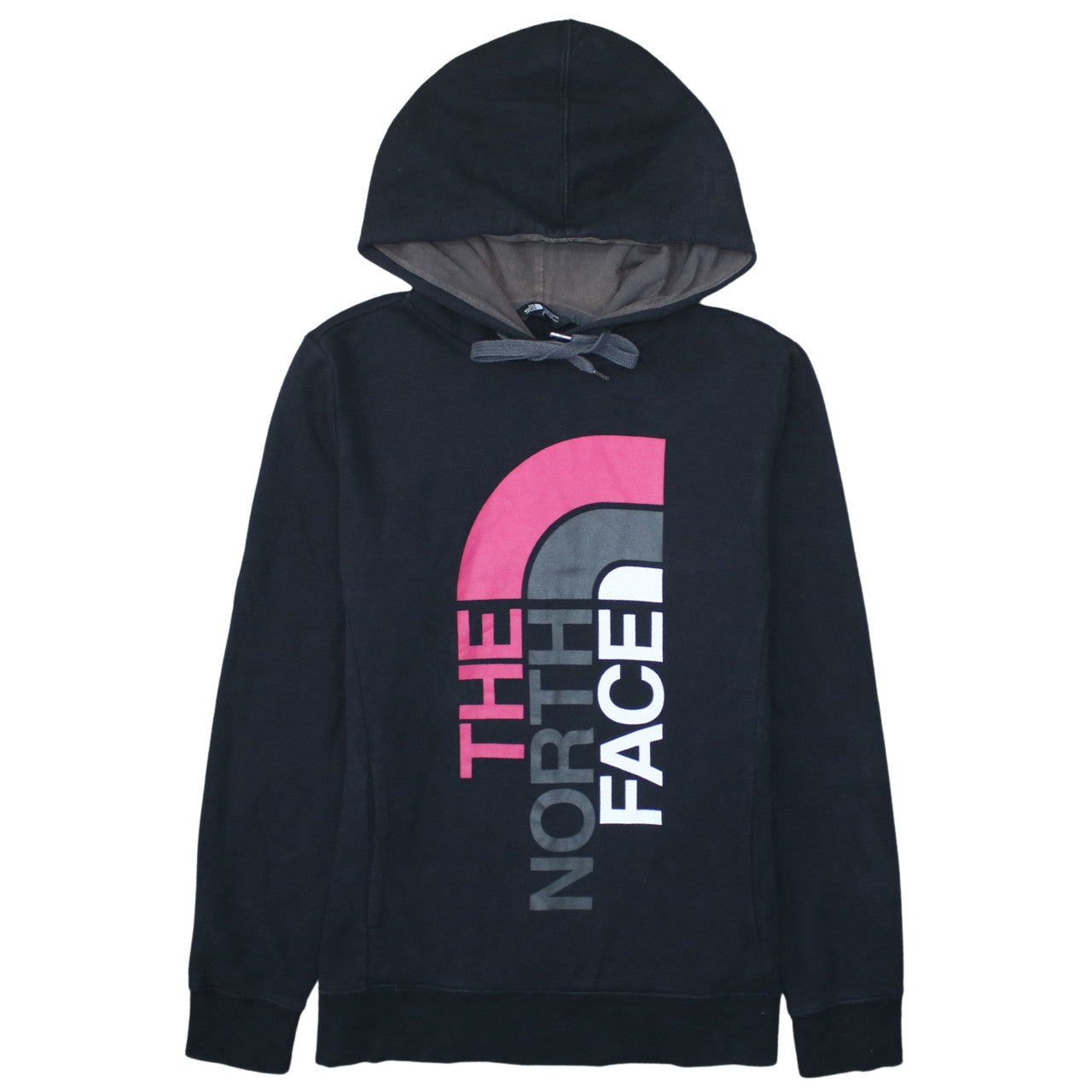 The North Face Women's Black Pullover Hoodie Size S Graphic Logo Cotton Blend