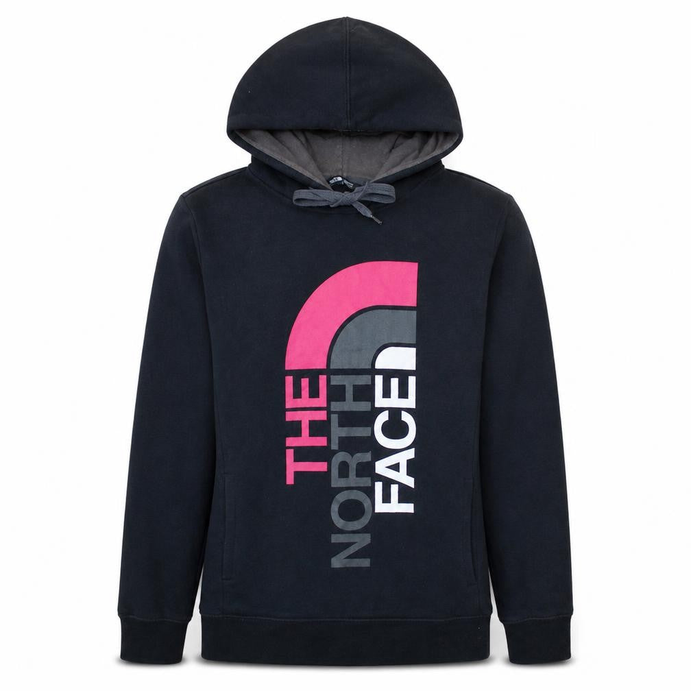 The North Face Women's Black Pullover Hoodie Size S Graphic Logo Cotton Blend