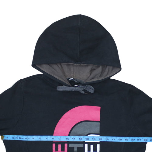 The North Face Women's Black Pullover Hoodie Size S Graphic Logo Cotton Blend