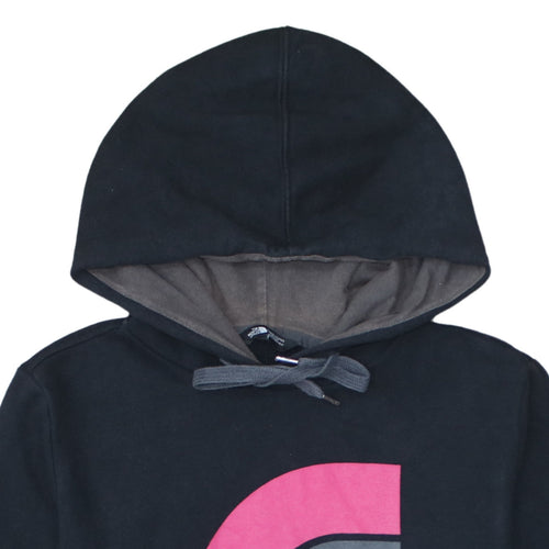 The North Face Women's Black Pullover Hoodie Size S Graphic Logo Cotton Blend