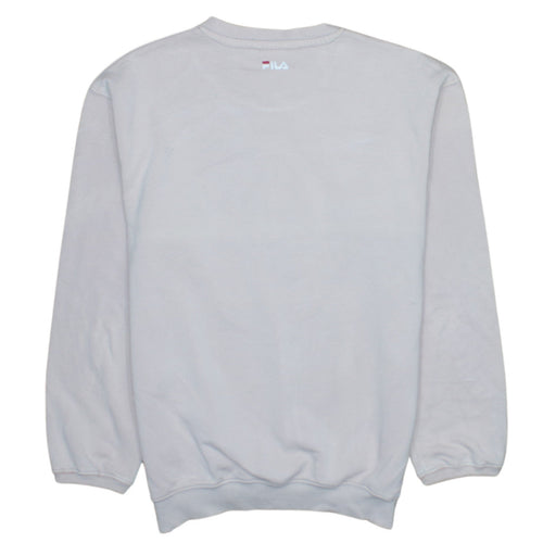 FILA Womens Beige Small Logo Crew Neck Pullover Sweatshirt