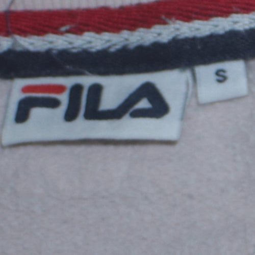 FILA Womens Beige Small Logo Crew Neck Pullover Sweatshirt