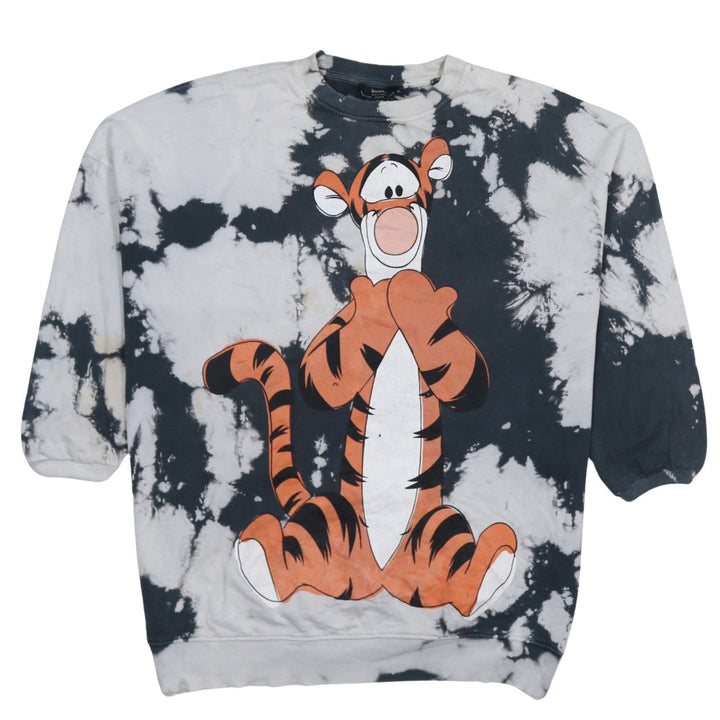 Bershka Women’s Grey Tie Dye Tigger Pullover Sweatshirt XS