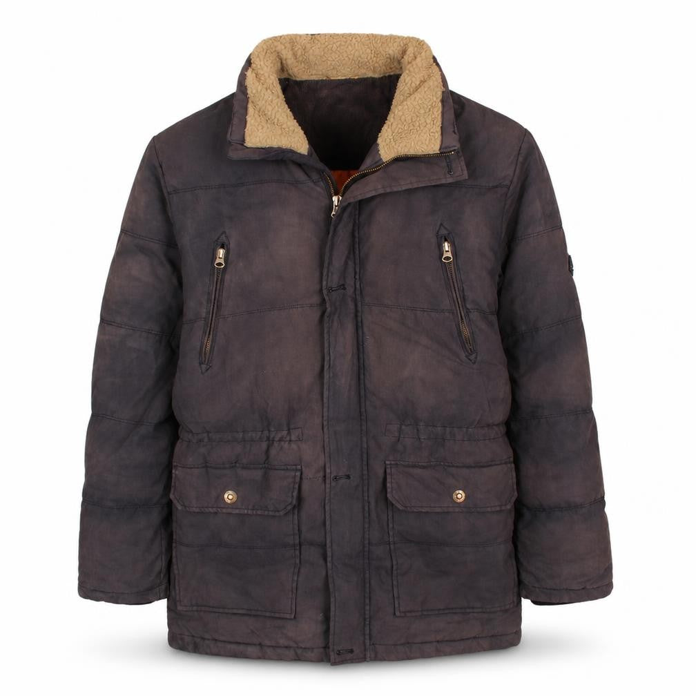 Timberland Boys Blue 16 Years Winter Puffer Jacket with Faux Fur Lining