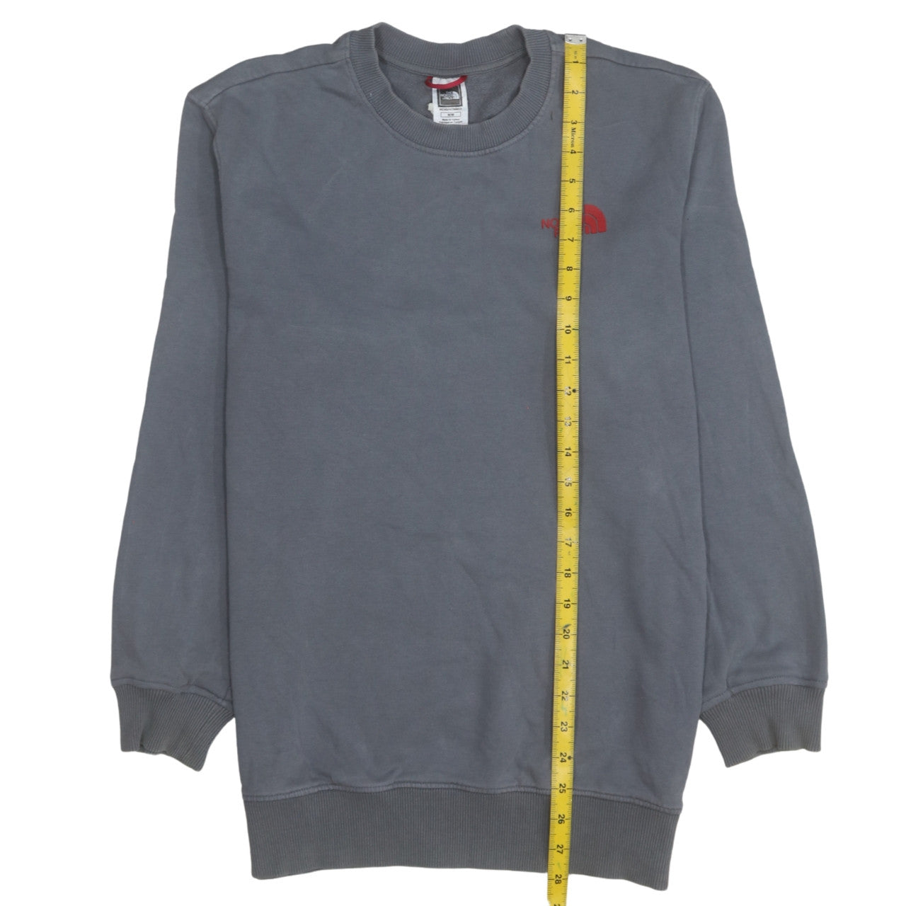 The North Face Men's Grey Logo Crew Neck Pullover Sweatshirt M