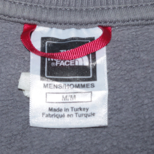 The North Face Men's Grey Logo Crew Neck Pullover Sweatshirt M