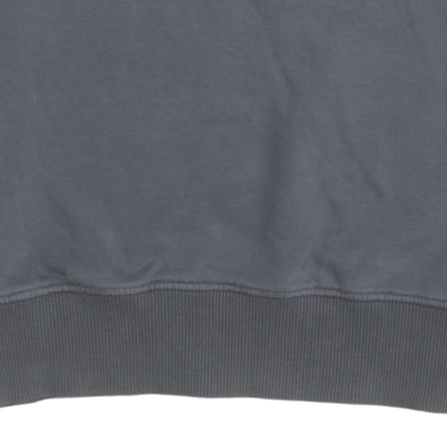The North Face Men's Grey Logo Crew Neck Pullover Sweatshirt M