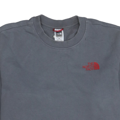 The North Face Men's Grey Logo Crew Neck Pullover Sweatshirt M