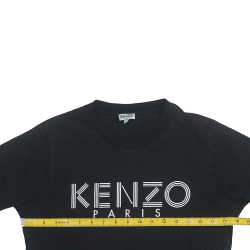 Kenzo Men's Black XS Logo Graphic Cotton T-Shirt