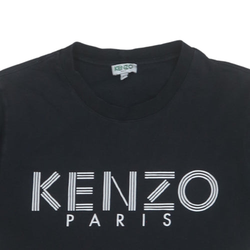 Kenzo Men's Black XS Logo Graphic Cotton T-Shirt