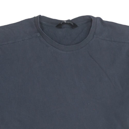 The North Face Men's Blue Cotton Crew Neck Short Sleeve T-Shirt Size S