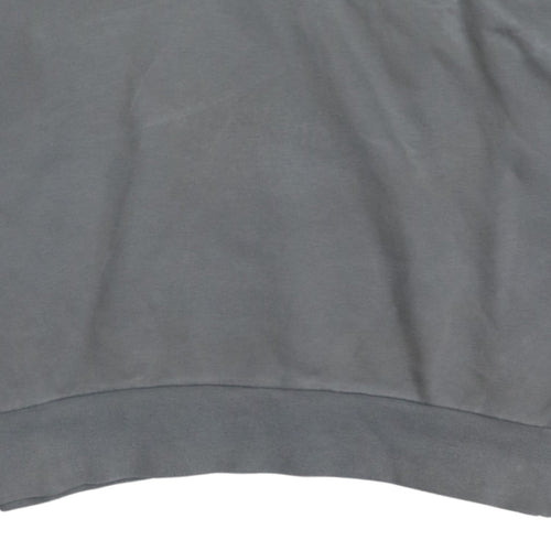 Adidas Men's Grey 1/2 Zip Fleece Sweatshirt Size L Regular Fit
