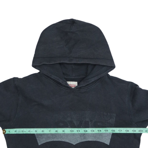 Levi's Boys Black Pullover Hoodie Size 14 Classic Logo Cotton Sweatshirt