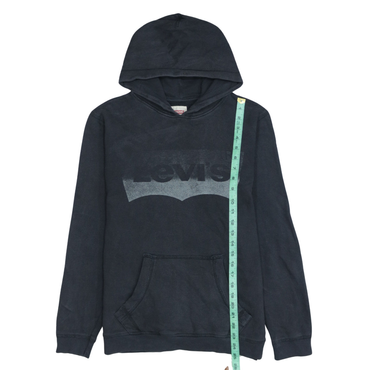 Levi's Boys Black Pullover Hoodie Size 14 Classic Logo Cotton Sweatshirt