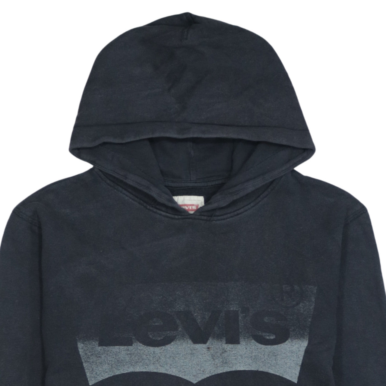 Levi's Boys Black Pullover Hoodie Size 14 Classic Logo Cotton Sweatshirt
