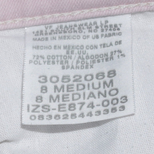 Lee Womens Pink Relaxed Straight Leg High Waist Jeans Size 8