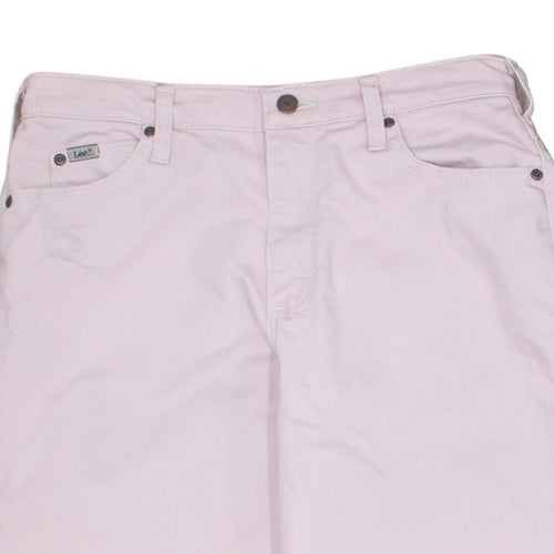 Lee Womens Pink Relaxed Straight Leg High Waist Jeans Size 8