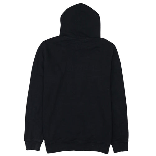 Champion Women Black Hoodie L Pullover Embroidered Logo Cotton Blend