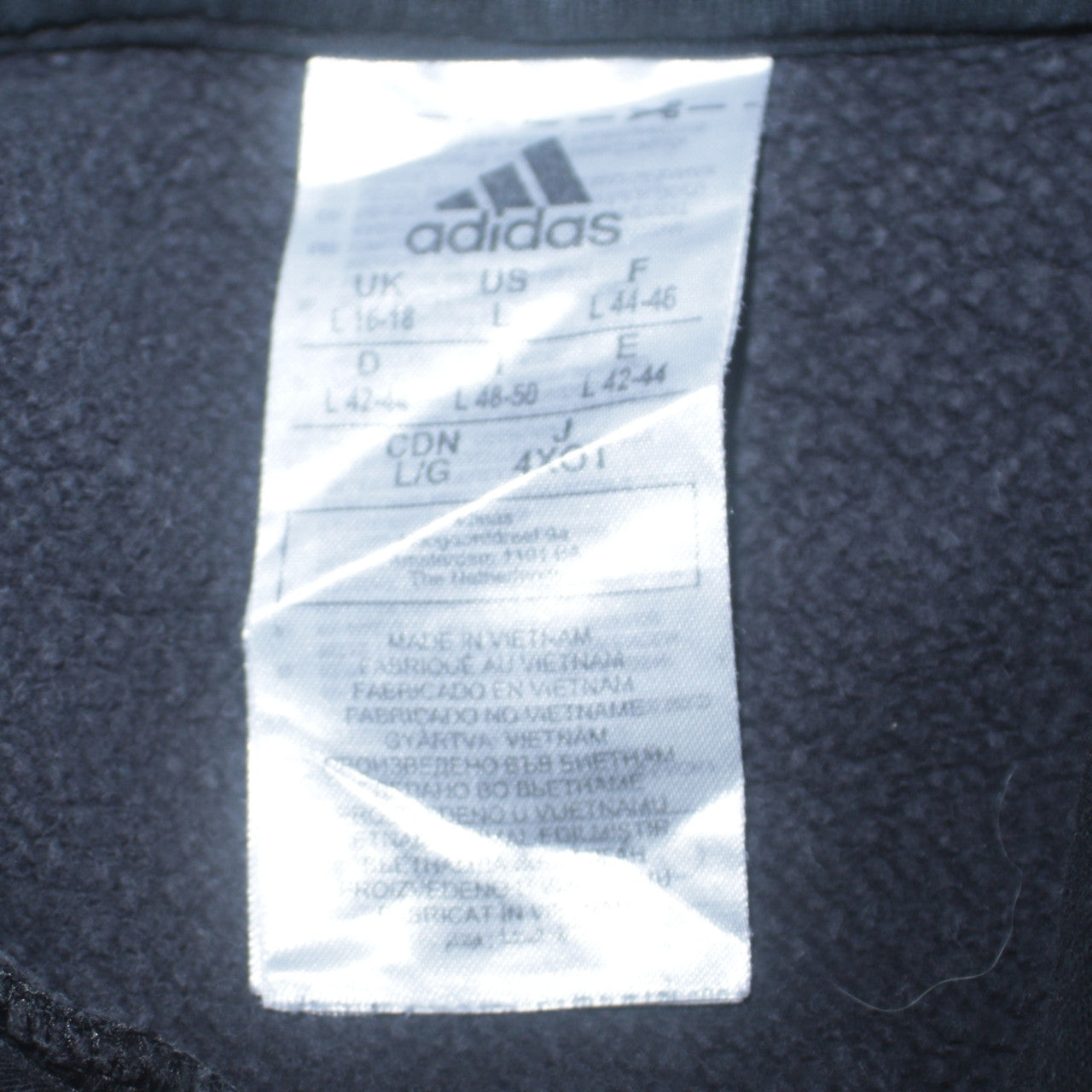 Adidas Women Black L Pullover Hoodie Sweatshirt with Logo