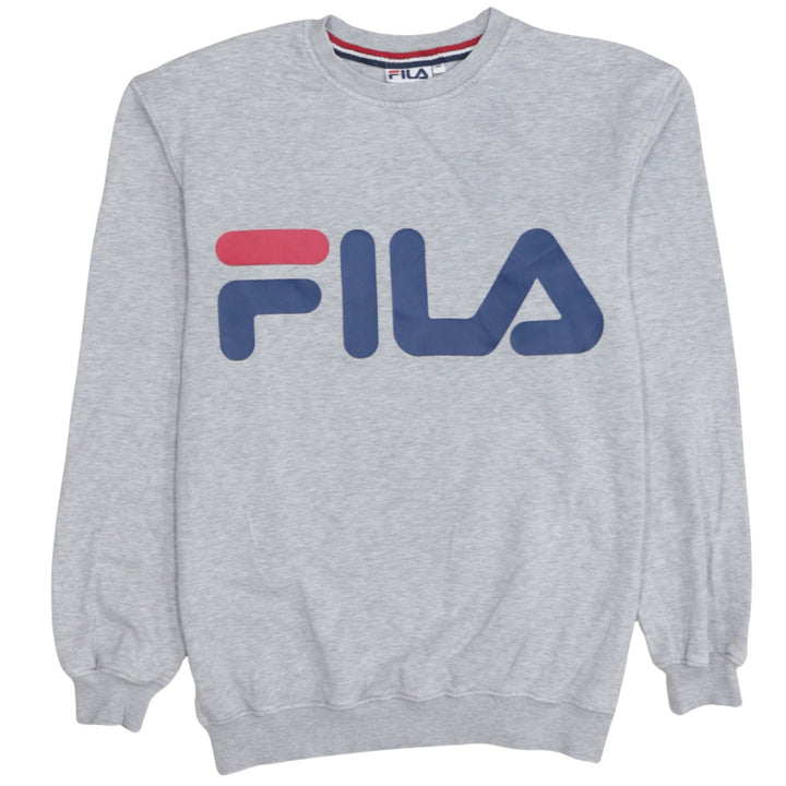 FILA Men's Grey XL Pullover Sweatshirt with Logo Crew Neck