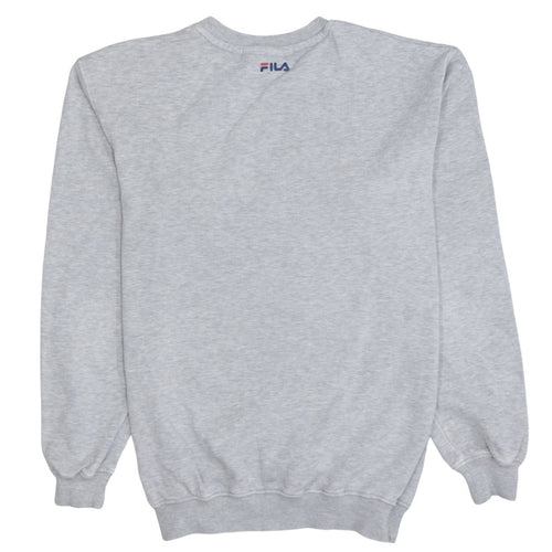 FILA Men's Grey XL Pullover Sweatshirt with Logo Crew Neck