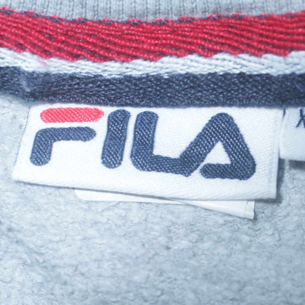 FILA Men's Grey XL Pullover Sweatshirt with Logo Crew Neck
