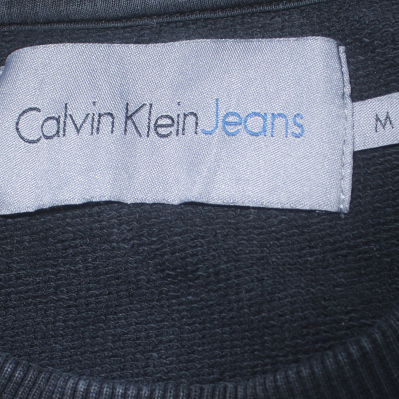 Calvin Klein Jeans Mens Black Logo Print Crew Neck Sweatshirt M