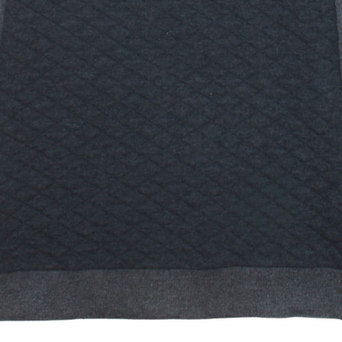 Tommy Hilfiger Men's Grey Quilted Pullover Sweatshirt L Crew Neck Classic