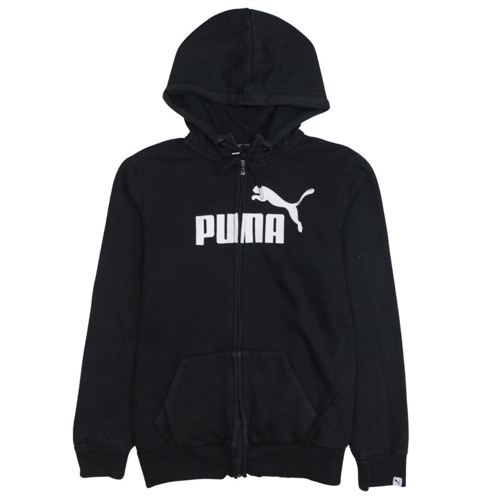 Puma Men's Black Full Zip Hoodie Size M Classic Logo Style