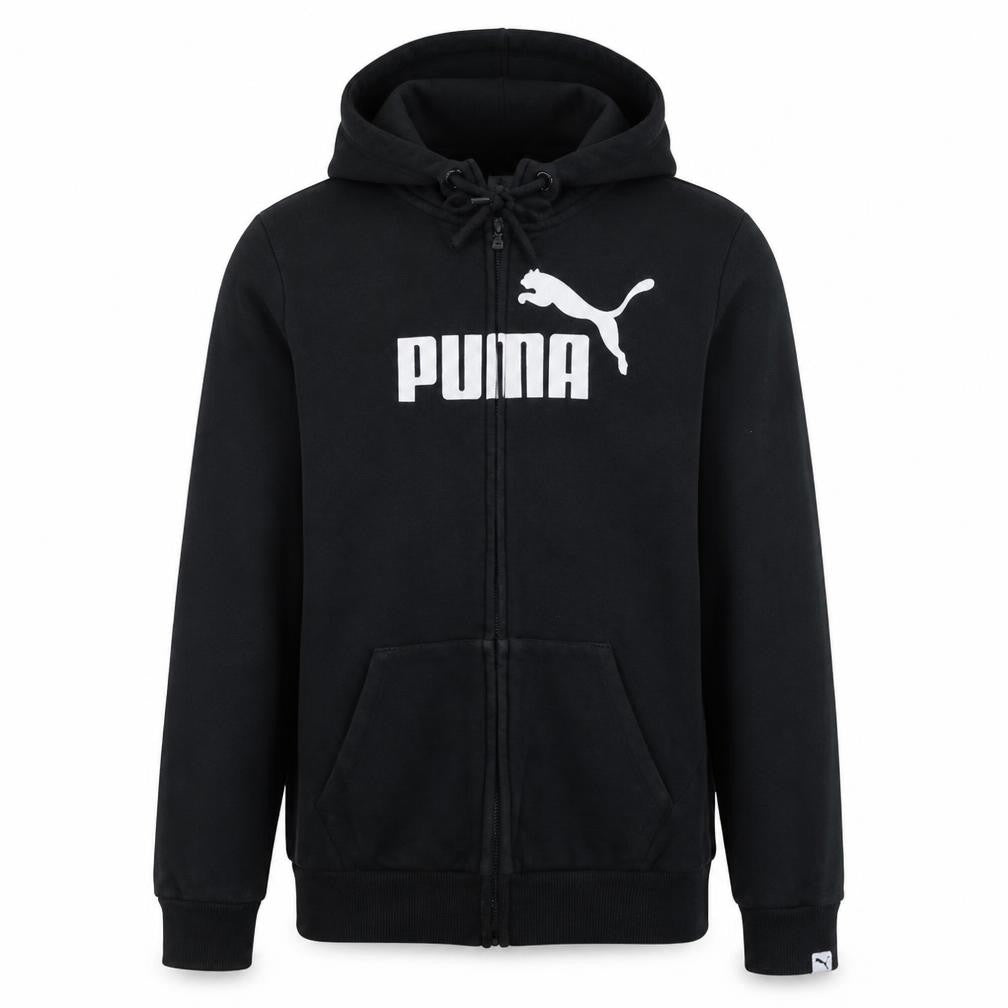 Puma Men's Black Full Zip Hoodie Size M Classic Logo Style
