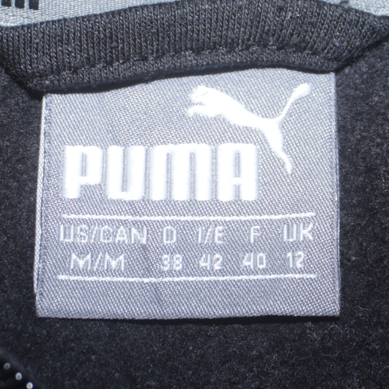 Puma Men's Black Full Zip Hoodie Size M Classic Logo Style