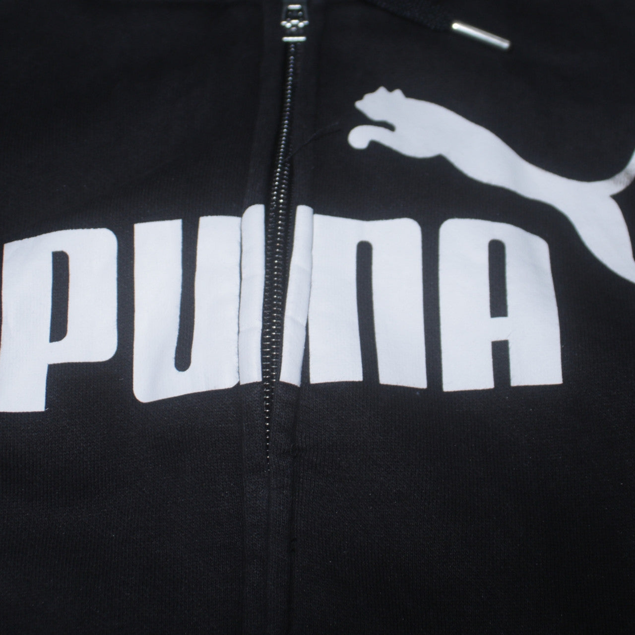 Puma Men's Black Full Zip Hoodie Size M Classic Logo Style